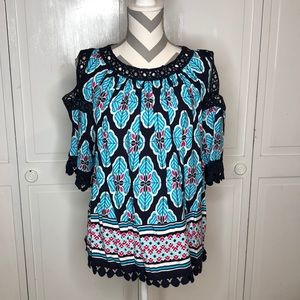 Crown & Ivy Blue Blouse